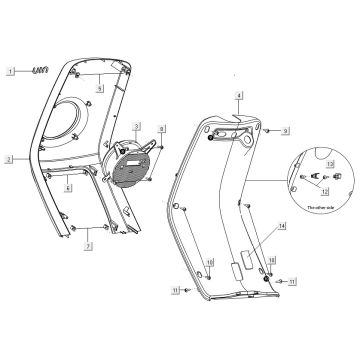 Voorkap - Beenschild Niu M1 geel