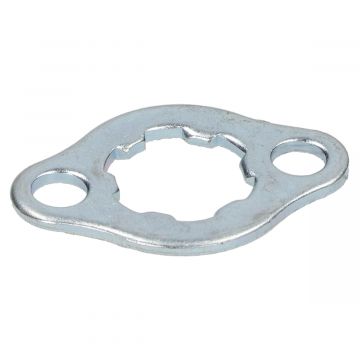 Borgplaat voortandwiel Honda/Derbi Senda (28mm hart boutgat-boutgat)