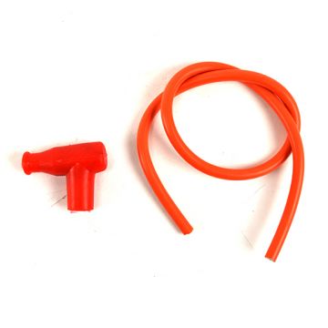 Bougie dop + kabel rood 7mm