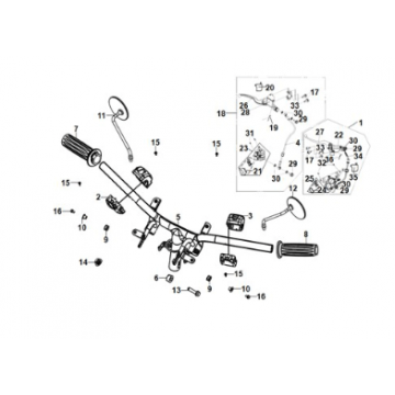 Brake assy - switch - handle lever Sym E-Fiddle
