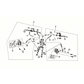 Braking system assy Sym Symphony ST 50 E5