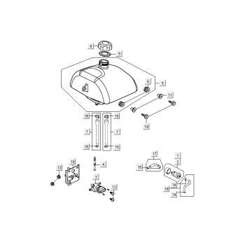 Brandstoftank Kymco Maxxer 90 Zwart