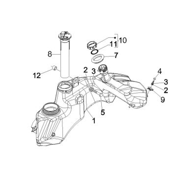 Benzinetank - Tankvlotter - Benzinepomp Vespa GTV 250 ie 4V