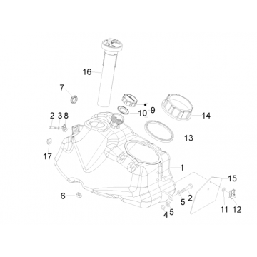 Brandstoftank Piaggio Beverly 500 E3 2007-2012