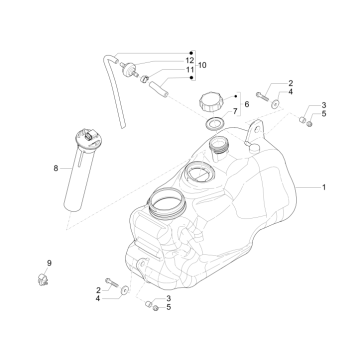 Benzinetank - Tankvlotter - Benzinepomp Piaggio MP3 500 LT Business 2014-2016
