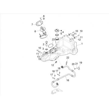Benzinetank - Tankvlotter - Benzinepomp Piaggo Zip 50 4-takt IGET 3V Euro 5
