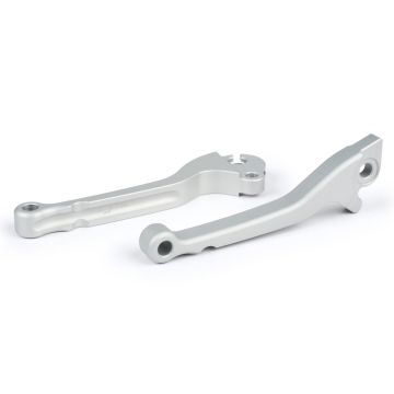 Remhendel met koppelingshendel (set) BGM PRO CNC schijfrem (HENG TONG) Vespa PX (2004->) mat zilver ABE