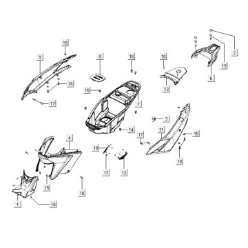 Motorschermen - Helmbak - Achterdrager Agility CITY 16 150