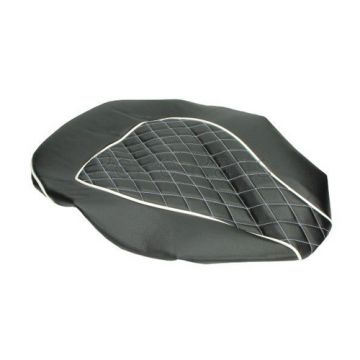 Buddydek/zadelhoes  Piaggio Zip 2000→50cc 2/4-takt Chesterfield zwart/wit made in EU