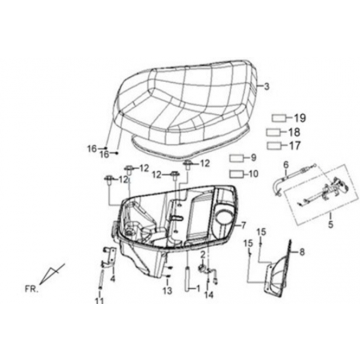 Buddyseat/ helmbak/ drager Sym X'PRO 125