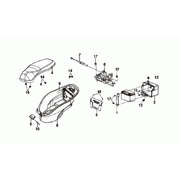 Zadel - Helmbak Sym Mio 50i