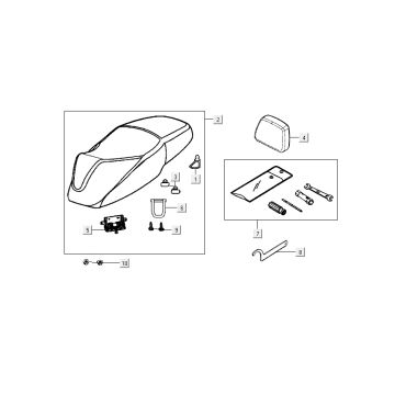 Zadel Kymco New Dink 4-takt zwart metallic