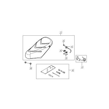 Zadel Kymco Super9 2-takt nieuw model zilver