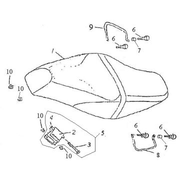 Zadel Turbho RG50 wit zwart