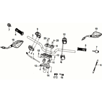 Cable - switch - handle lever Sym Jet 14 125I LC E5 2021-2024