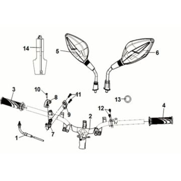 Cable - Switch - Handle Lever Sym Symphony ST 125i LC E5
