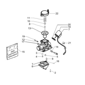 Carburateur onderdelen Piaggio Zip 2000 4-takt AC