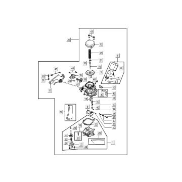 Carburateur - Choke Kymco Super8 50 4-takt 2009→ Matzwart