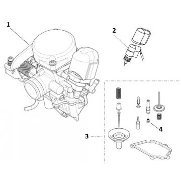 Carburateur - Choke  - Revisieset China GY6 Euro 2 ←2018 1