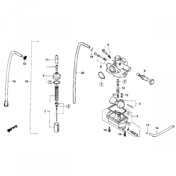 Carburateur Honda MB/MT/MTX 50
