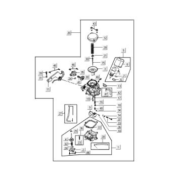 Carburateur Kymco Agility 12' 4-takt zilver