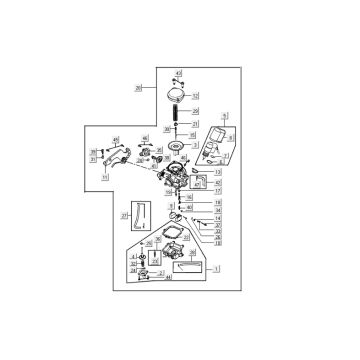 Carburateur Kymco Agility RS 4-takt rood