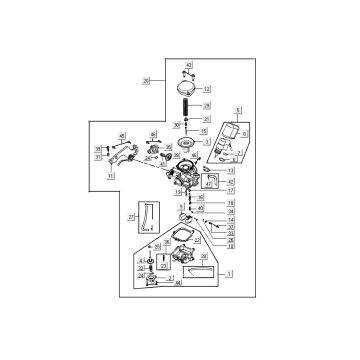 Carburateur Kymco Carry 50 4-takt AC wit