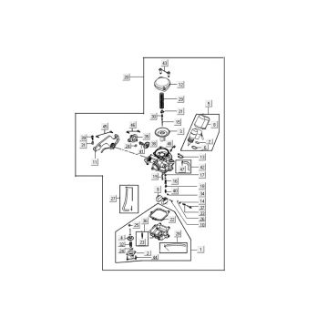 Carburateur Kymco Like TT 4-takt zwart glans 2015 2015