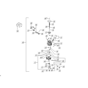 Carburateur Kymco New Dink 50 4-takt AC zwart metallic