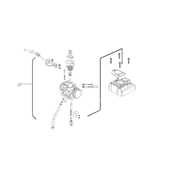 Carburateur Kymco People S 50i Euro 4 Mat Grijs