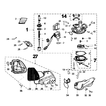 Carburateur Peugeot Speedfight 2 50 2-takt LC zilver