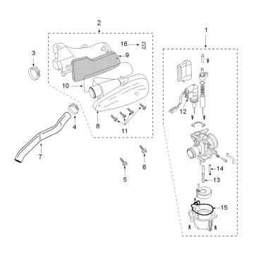 Carburateur Peugeot Speedfight 3 50 2-takt LC