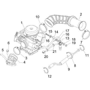 Carburateur Vespa LX 50 4-takt 4V AC 45km/u