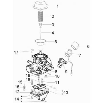 Carburateur onderdelen Vespa S 50 4-takt 4V AC