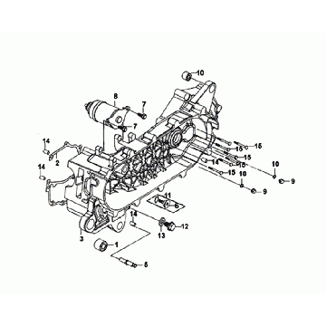 Carter - Startmotor Sym Mio 50i