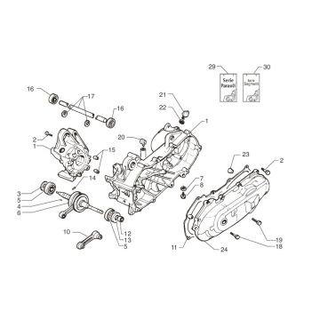 Carter - Carterdeksel - Krukas Beta Ark-tribe 50 2-takt AC wit 2009 25km/u