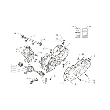 Carter - Carterdeksel - Krukas Beta Ark-RR 50 2-takt LC rood 2008