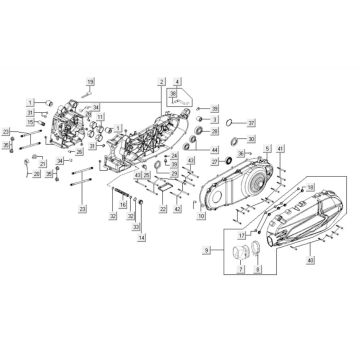 Carter - Carterdeksel Kymco Downtown 300i donkergrijs