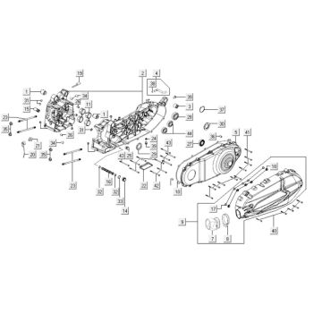 Carter - Carterdeksel Kymco Downtown 300i 4-takt LC wit