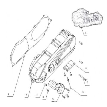 Carter - Carterdeksel Generic Cracker 50 2-takt wit 2009 25km/u