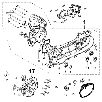 Carter Peugeot Speedfight 3 50 2-takt LC