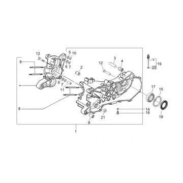 Carter Piaggio Zip 50 SP 2-takt LC 2006-2013