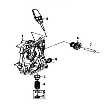 Carterhelft rechts - Oliefilter - Peilstok Sym Symphony ST Euro 4