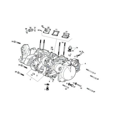 Carter - Membraan - Inlaatspruitstuk Derbi Senda SM DRD 2006