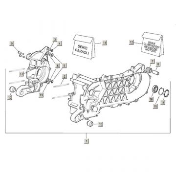 Carter - Startmotor Aprilia Mojito Custom 50 2-takt (Piaggio motor) 2004-2010