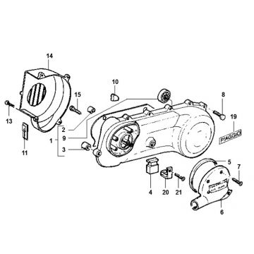 Carterdeksel  Piaggio Typhoon 50 2-takt AC 1998-2005