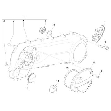 Carterdeksel Vespa Sprint 50 2-takt AC