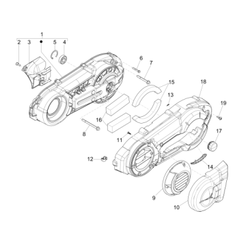 Carterdeksel MP3 500 LT Sport 2014-2016