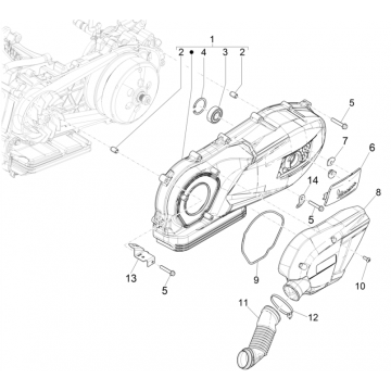 Carterdeksel Vespa GTS 125 IE ABS Euro 5 2021