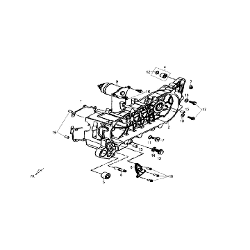 Carter - Startmotor Sym Fiddle III Matt Black